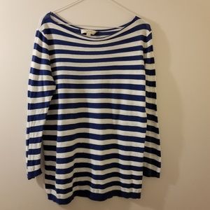 Loft Blue and White Stripe Large Top